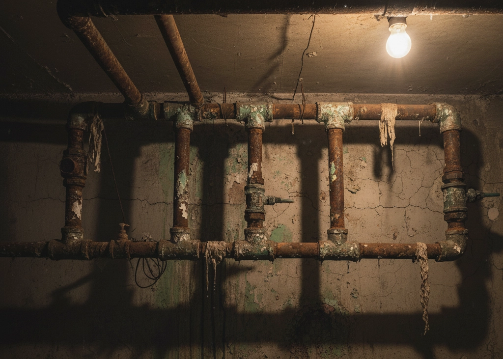 管線老舊, 生鏽, 卡垢, 管線堵塞